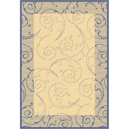 Safavieh 2 Ft. X 3 Ft. - 7 In. Accent- Indoor - Outdoor Courtyard Natural Blue Machine Made Rug CY2665-3101-2